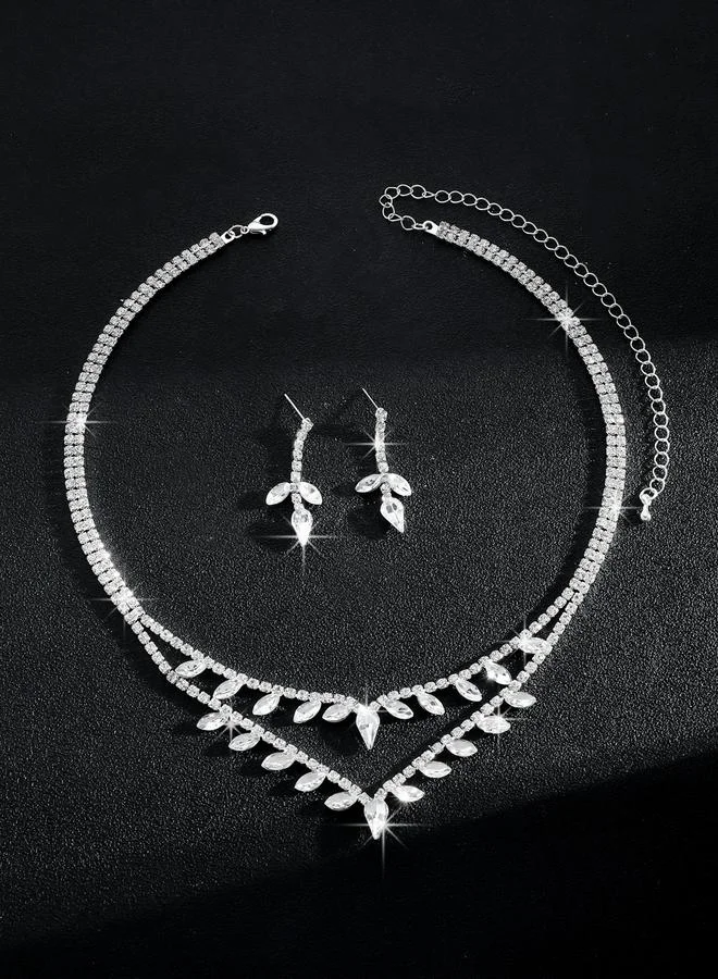Take Two 2-Piece Embellished Necklace And Earrings Jewelry Set